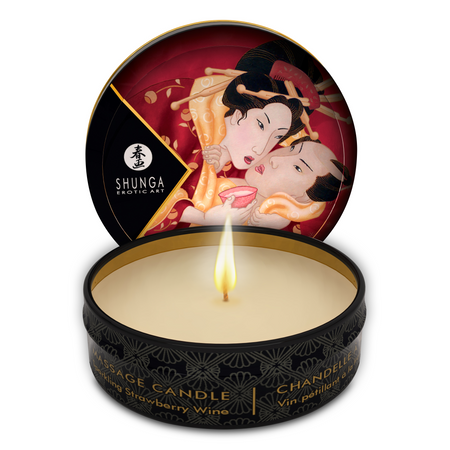 Shunga Strawberry Scented Sexy Massage Candle