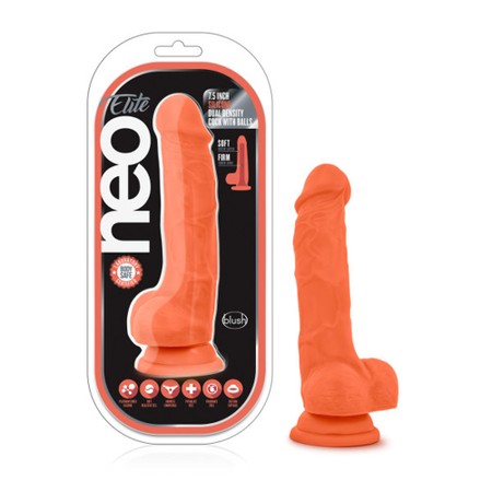 Blush Novelties Neo Elite Orange Dildo 19 cm