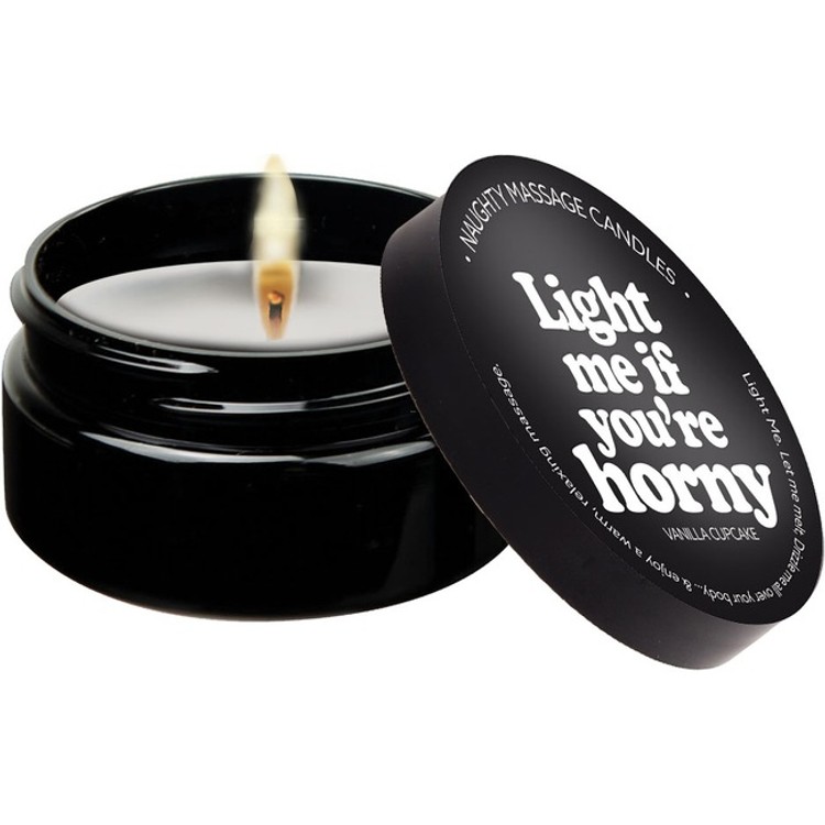 Light Me If You're Horny נר טפטוף לעיסויים בניחוח ווניל