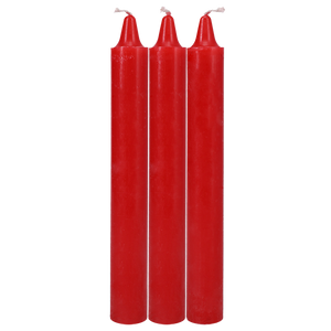 Japanese Drip Candles סט של 3 נרות פראפין בצבע אדום למשחקי שעווה Doc Johnson