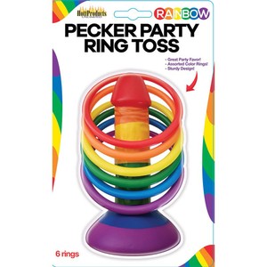 Pecker Party Ring Toss משחק קליעה למטרה של דילדו בצבעי הגאווה Hott Products