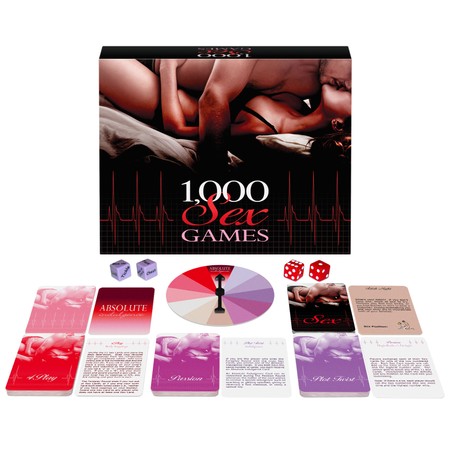 1000 Sex Games משחק קומבינציה של קוביות סקס וקלפים באנגלית