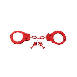 Pipedream Fetish Fantasy Red Metal Handcuffs