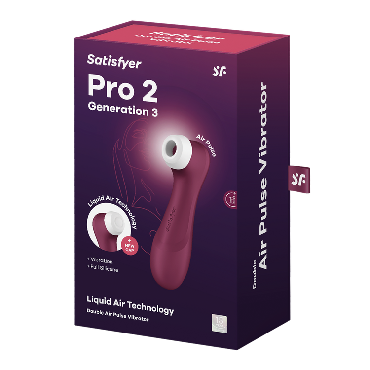 Satisfyer Pro 2 Generation 3 ויברטור עם פיות נשלפות לטפיחה או שאיבה יניקה