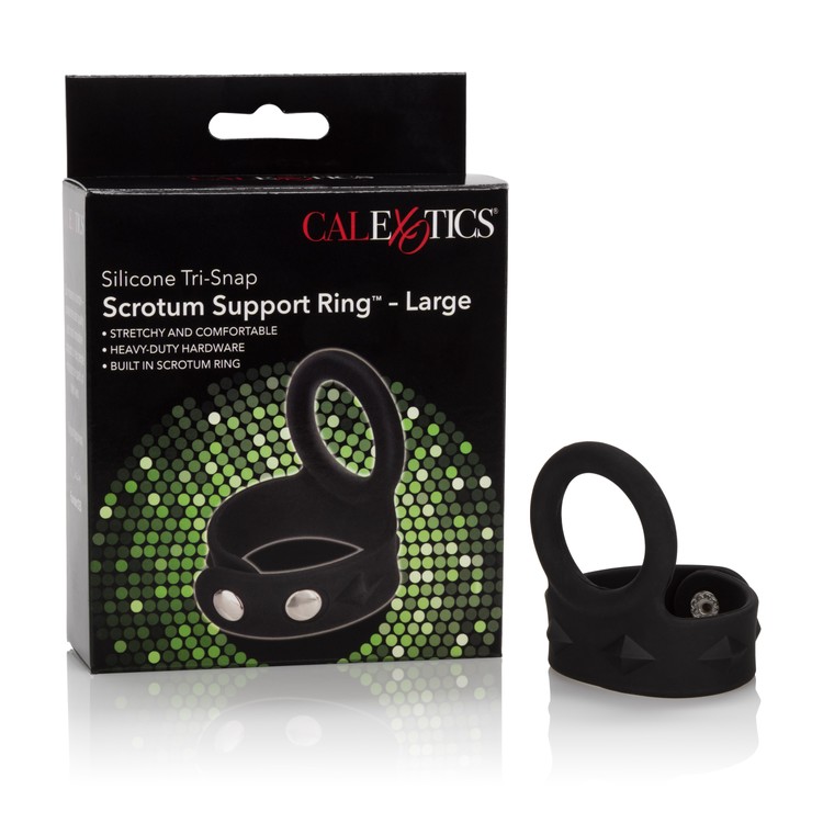 Scrotum Support Ring L קוקרינג סיליקון כפול מתכוונן CalExotics