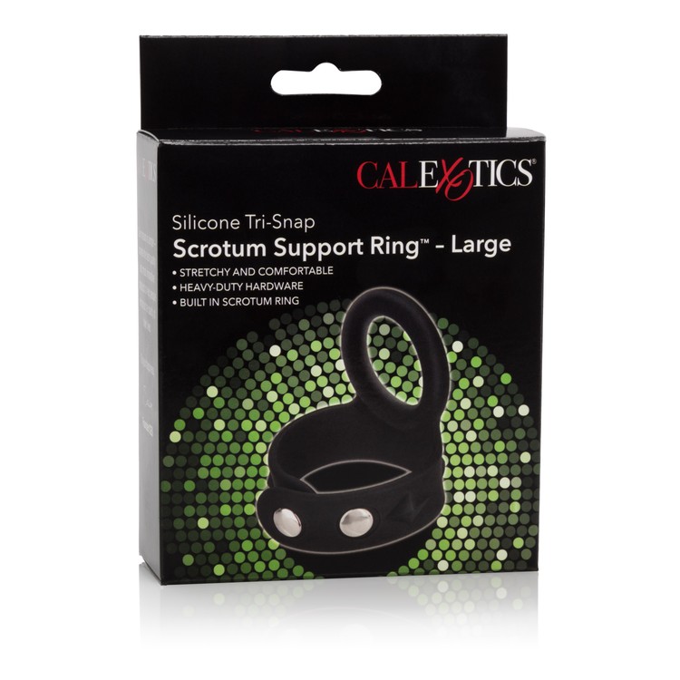 Scrotum Support Ring L קוקרינג סיליקון כפול מתכוונן CalExotics