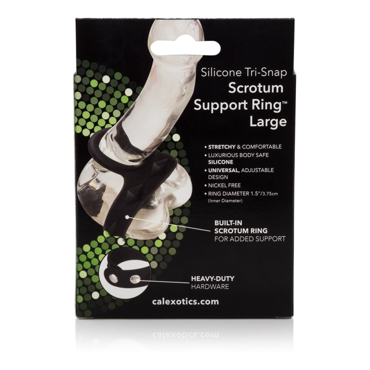 Scrotum Support Ring L קוקרינג סיליקון כפול מתכוונן CalExotics