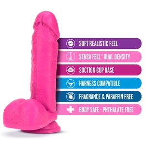 Blush Novelties Pink Neo PVC 8 Inch Dildo