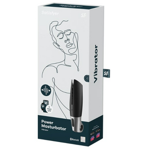 Satisfyer Power Masturbator Black Silicone Men Vibrator