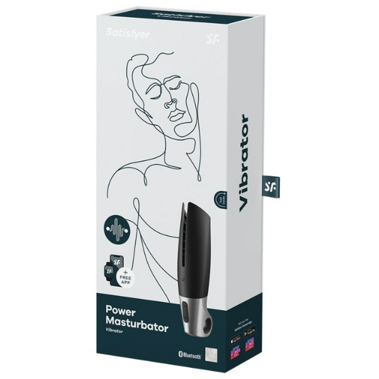 Power Masturbator מאונן רוטט לגבר עם חספוסי גירוי Satisfyer