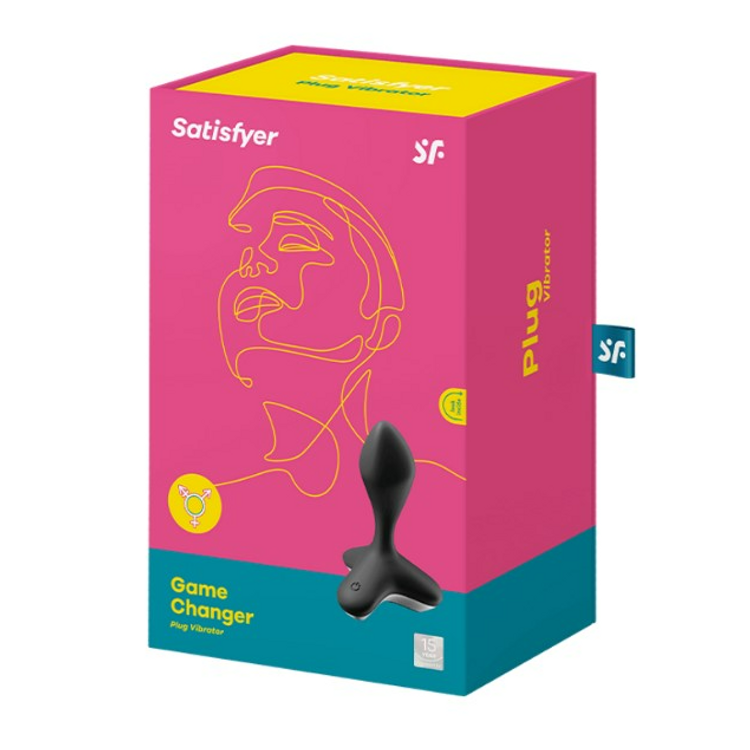Game Changer פלאג אנאלי רוטט מסיליקון בצבע שחור Satisfyer