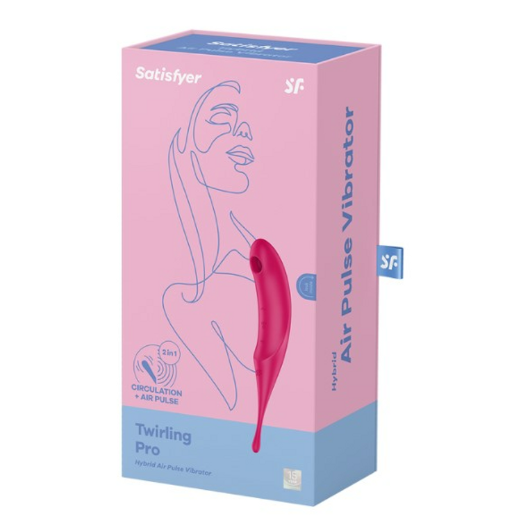 Twirling Pro ויברטור שואב יונק דו צדדי עם רטט ממוקד בצדו השני Satisfyer