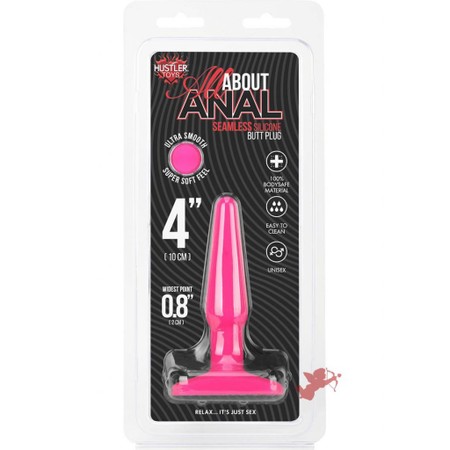 Hustler All About Anal Pink Silicone Plug 4 Inch