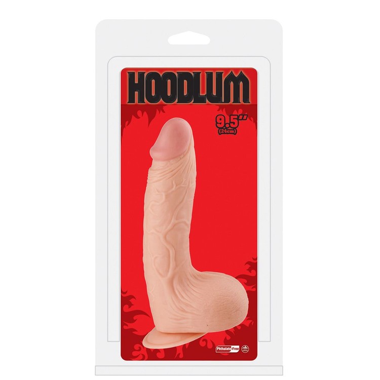 Hoodlum דילדו מציאותי עם אשכים גדולים אורך 24 ס"מ עובי 5 ס"מ NMC