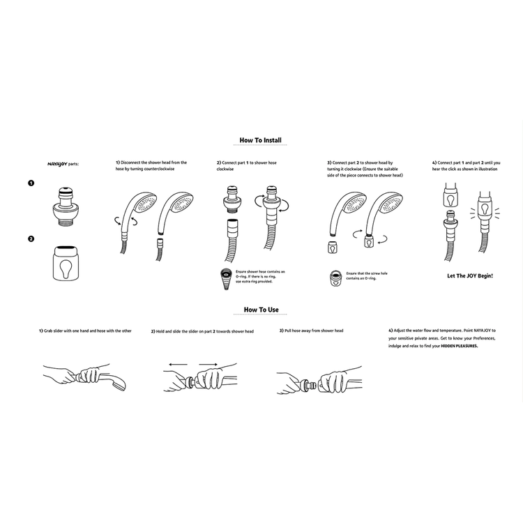 DushBrator NayaJoy Hidden Pleasure Intimate Showerhead Attachment