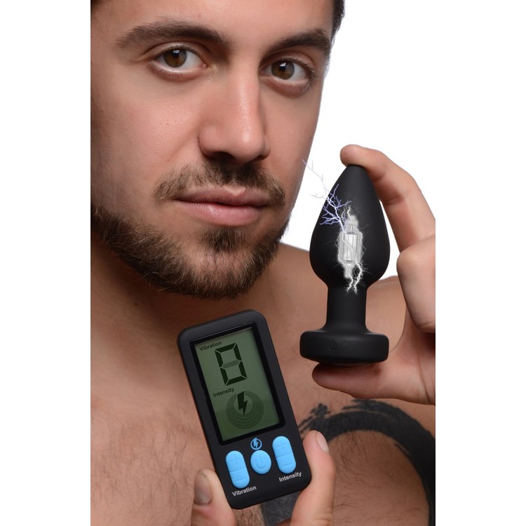 E-Stim Pro פלאג אנאלי מחשמל עם רטט ושלט