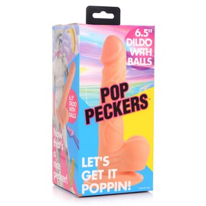 Pop Peckers 6.5 Inch Pink Realistic Dildo