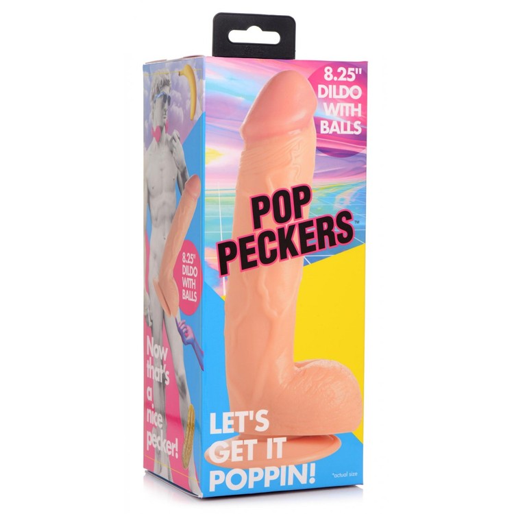 Pop Peckers דילדו בהיר עבה 22 ס"מ