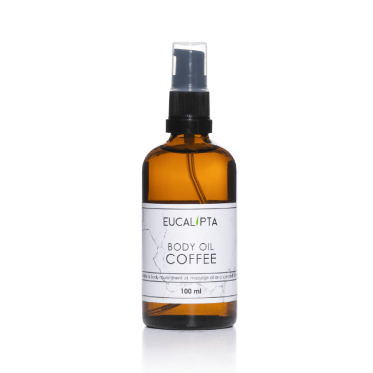 שמן מסאג' בניחוח קפה וניל Eucalipta