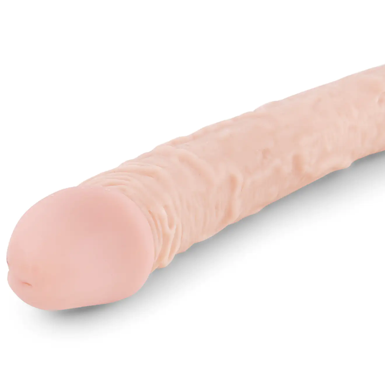 Hoodlum דילדו כפול דו-צדדי מציאותי צבע עור NMC