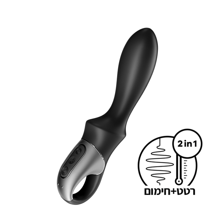 Heat climax וויברטור מתחמם לגבר עם אפליקיה Satisfyer