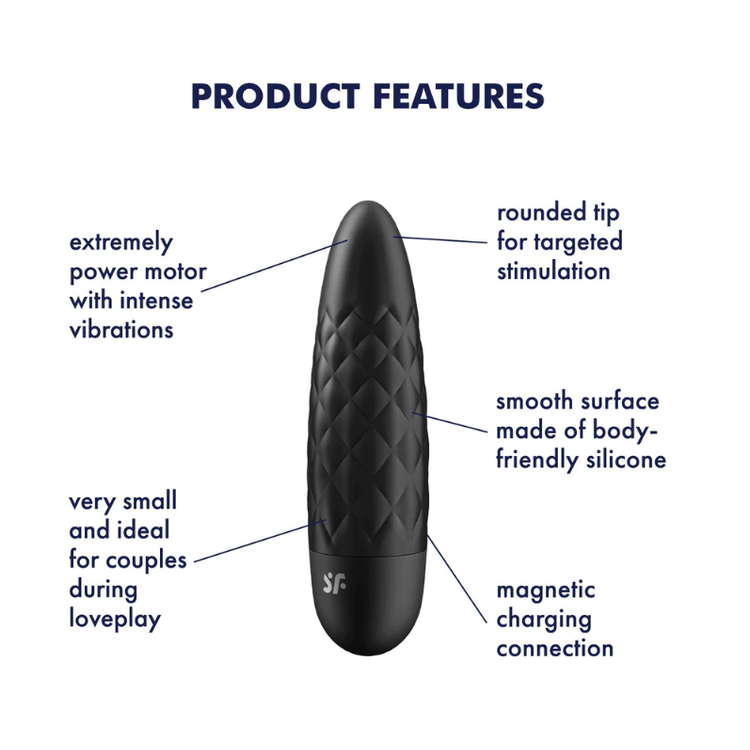 Ultra Power Bullet 5 וויברטור רוקט פוקט לדגדגן Satisfyer