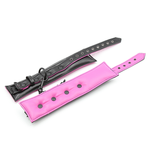 Naughty Toys Pink and Black Padded BDSM Handcuffs