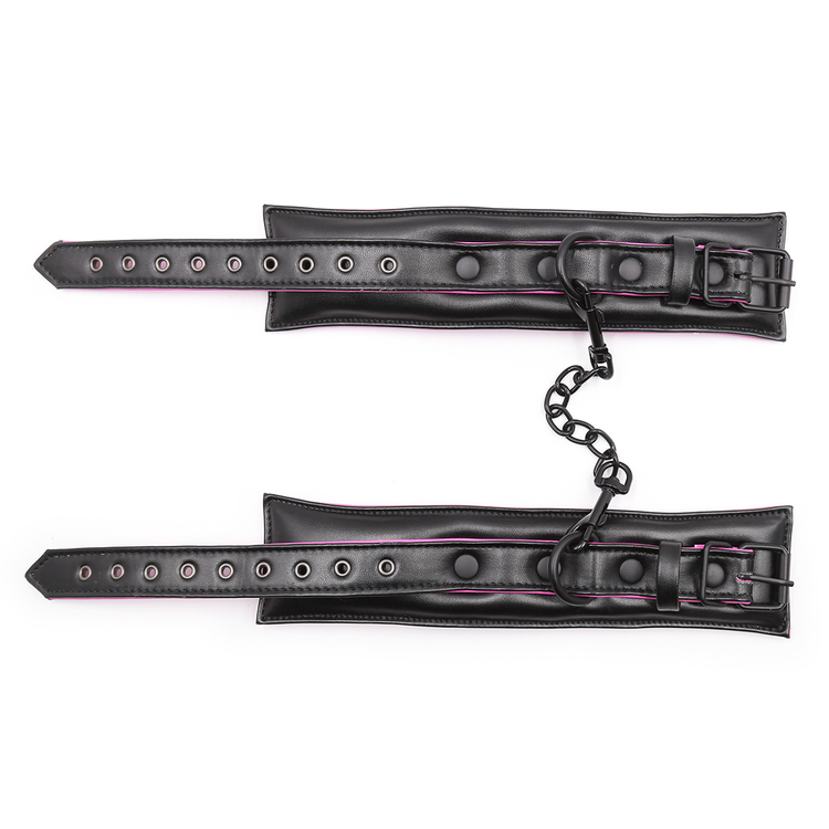 אזיקים מרופדים בצבע ורוד-שחור של Naughty Toys