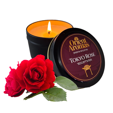 Orient Aromas Tokyo Rose Scented Massage Candle