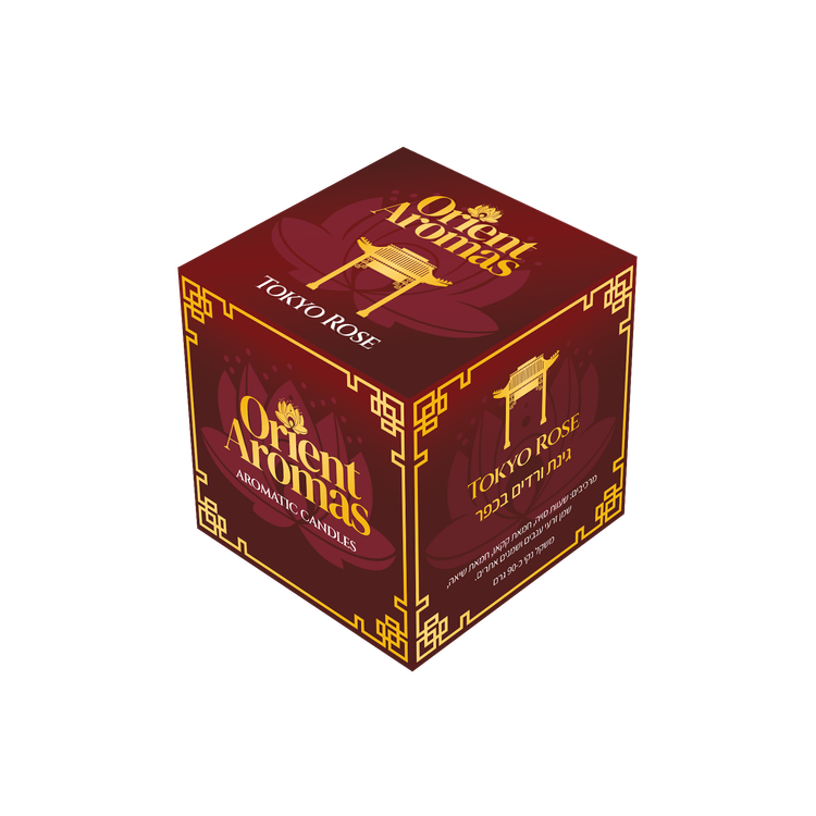 Tokyo Rose נר מסאג' בריח גינת ורדים בכפר מסדרת המזרח Orient Aromas