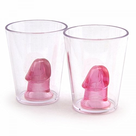 Shot Glass with Penis Decoration