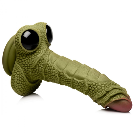 Creature Cocks Swamp Monster Ribbed Green Monster Dildo