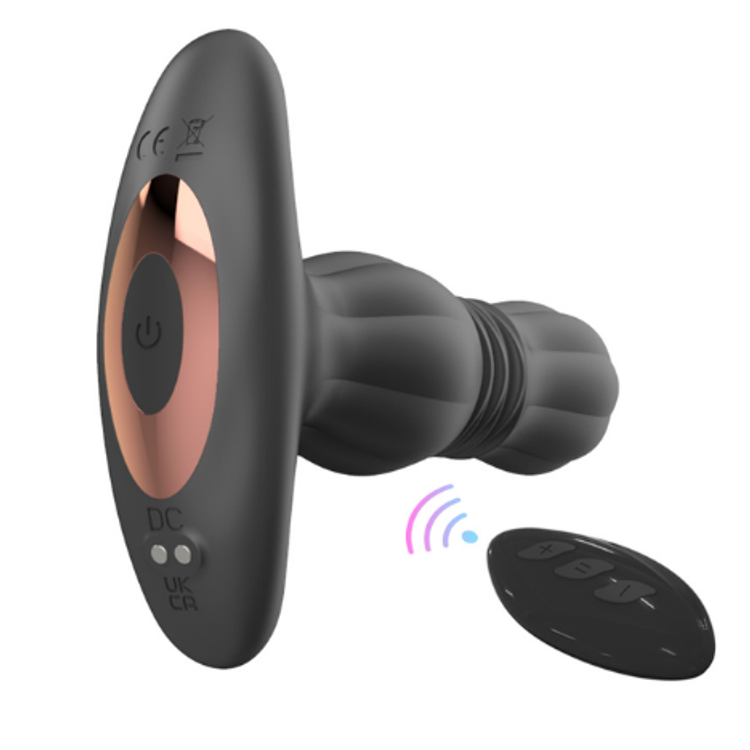 Rear Booster +1 פלאגס אנאלי מפמפם עם שלט בגימור ברונזה