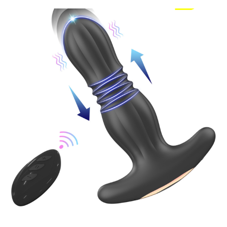 Rear Booster +1 פלאגס אנאלי מפמפם עם שלט בגימור ברונזה