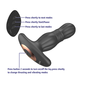 Rear Booster +1 Pumping Anal Plug with Remote
