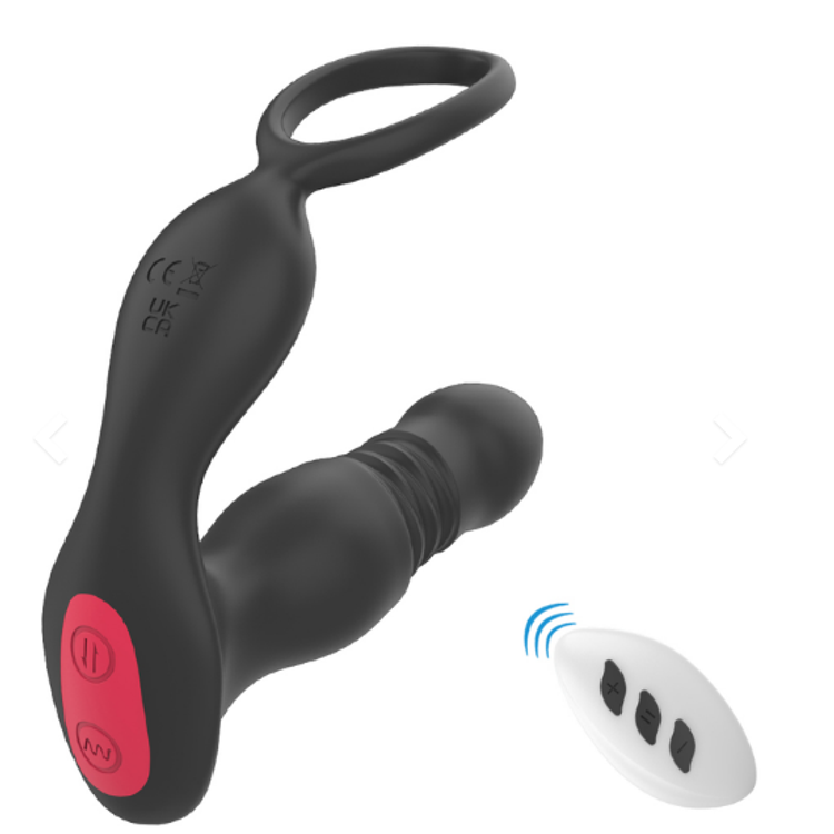 Rocky Ass Lock פלאג מפמפם משולב קוקרינג בגימור אדום