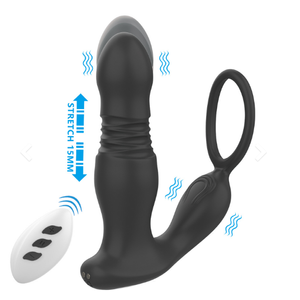 Rocky Ass Lock Thrusting Plug and Cockring for Men
