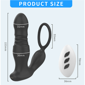 Rocky Ass Lock Thrusting Plug and Cockring for Men