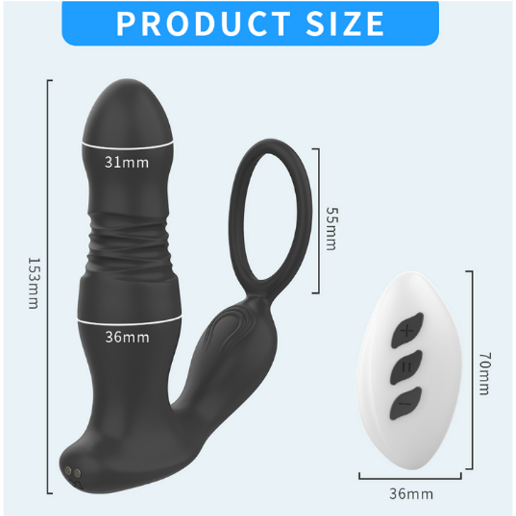 Rocky Ass Lock פלאג מפמפם משולב קוקרינג בגימור אדום