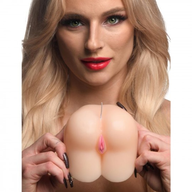 Hot Ass נר פראפין גדול לטפטוף בצורת תחת Master Series