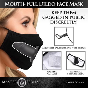 Master Series Mouth Full Discreet Dildo Gag with Mask