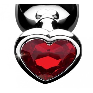 Red Heart פלאג מתכת עם יהלום לב אדום