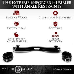 The Extreme Enforcer Humbler מתקן עינוי והשפלה לאשכים עם אזיקי רגליים Master Series