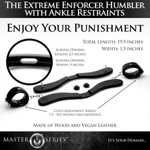 Master Series The Enforcer Wooden Humbler BDSM CBT Device