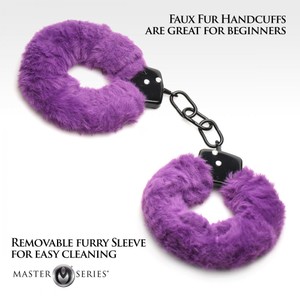 Cuffed in Fur Purple Fuzzy Handcuffs