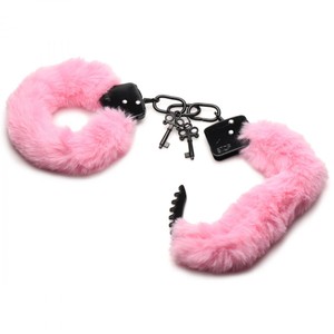 Cuffed in Fur Pink Fluffy Handcuffs