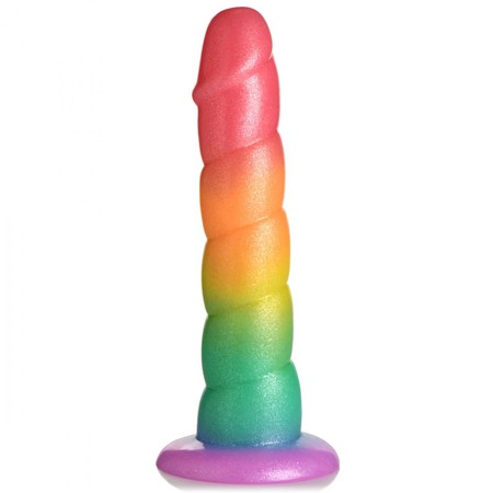 Curve Toys Simply Sweet Rainbow Colored Unicorn Dildo