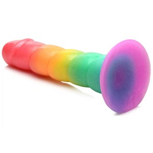 Curve Toys Simply Sweet Rainbow Colored Unicorn Dildo