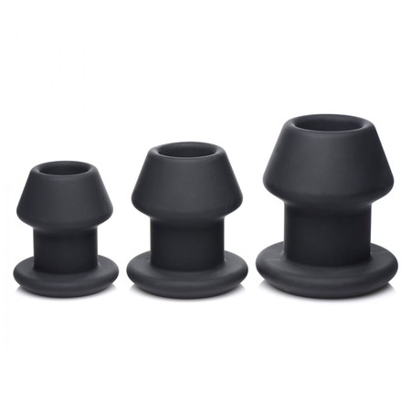 Master Series Gape-Grommets Three Piece Hollow Anal Plug Set