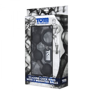 Tom of Finland Triple Weighted Anal Beads with Cockring